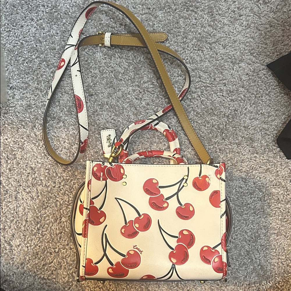 Coach cherry print rogue 17
